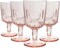 Bormioli Rocco Romantic Stemware Drinking Glass 4 Set 10.75 oz Cotton Candy Pink
